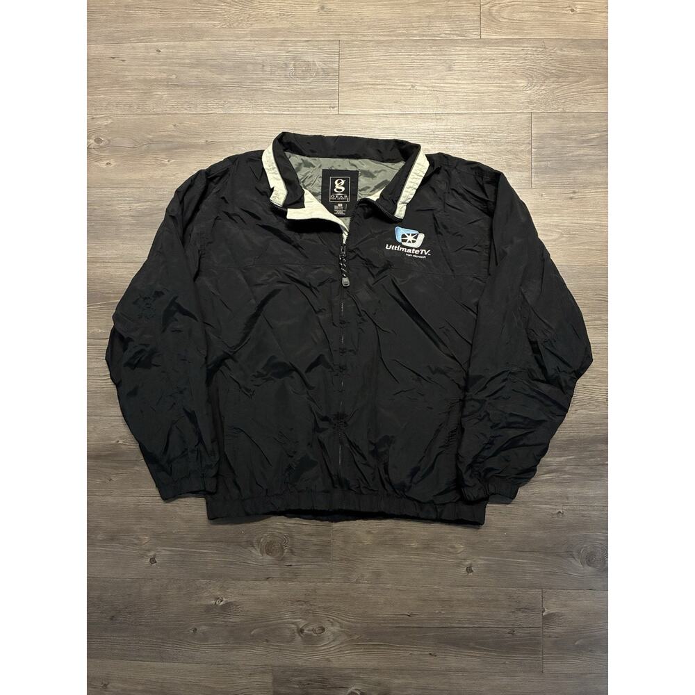 Vintage 2001 Microsoft UltimateTV Full Zip Nylon Jacket 2XL Defunct Tech Y2K